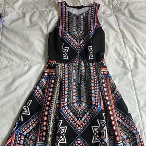 Print zipper front dress. Read description!!
